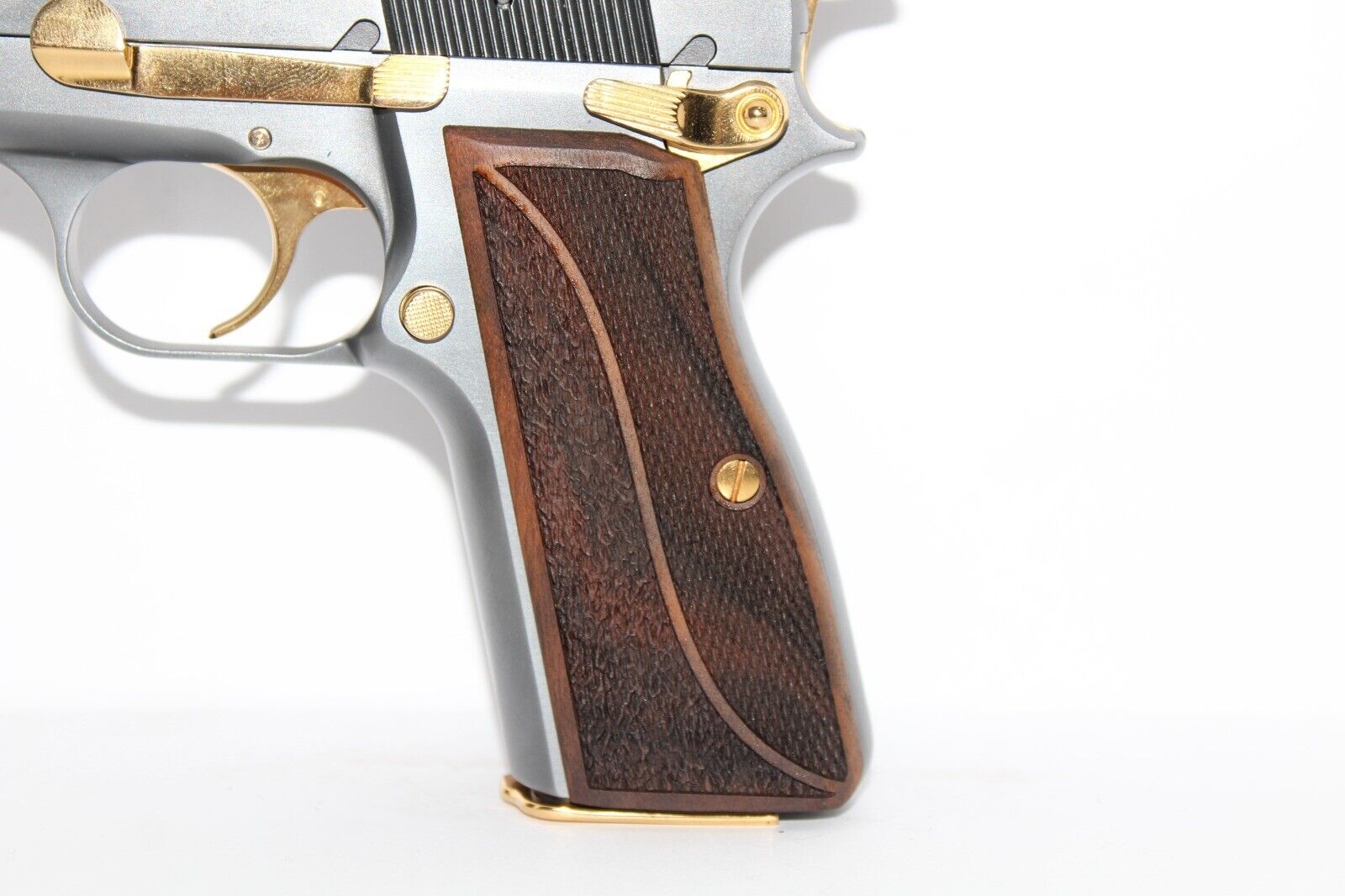 Browning Hi Power MK I II III - Springfield Sa-35 Special Walnut Grips