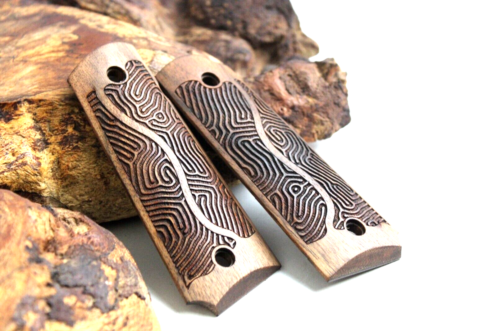New Colt 1911 Grips, Full Size Walnut Wood Grips