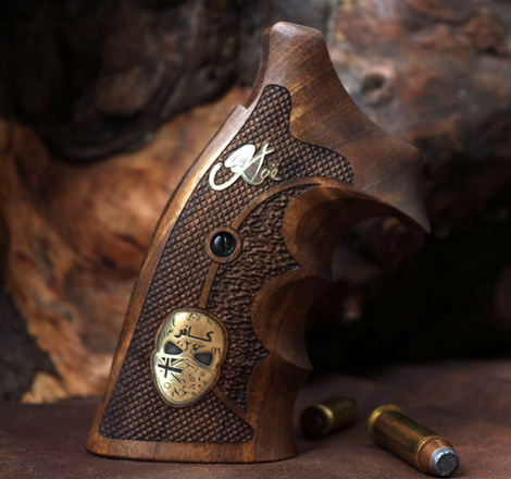 Smith Wesson N Frame Round Butt Compatible Custom Wooden Handgun Grips