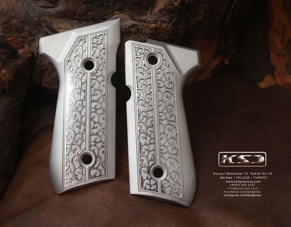 Beretta 92FS, 92, 92F, 92A1, 92FS INOX, 92G, 92D, 96, 96D, 96A1, M9, M9A1 Metal Logo Yok 