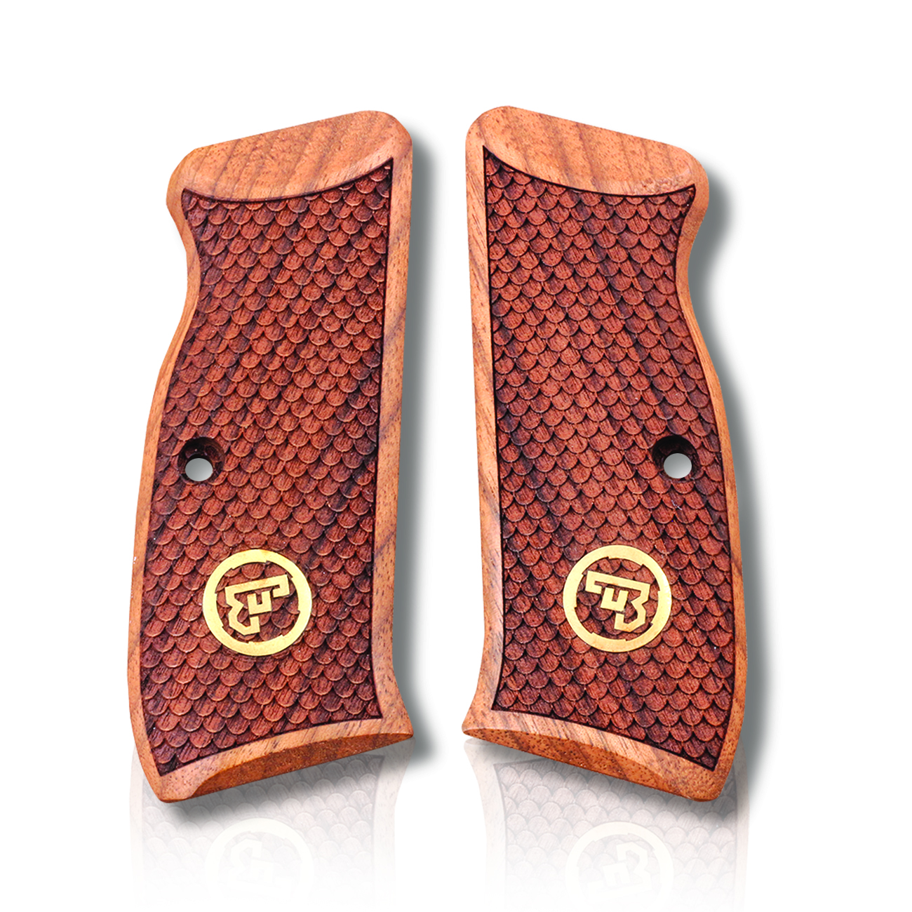 Cz 75 Full Size Ceviz Ağacı Pirinç Logo 