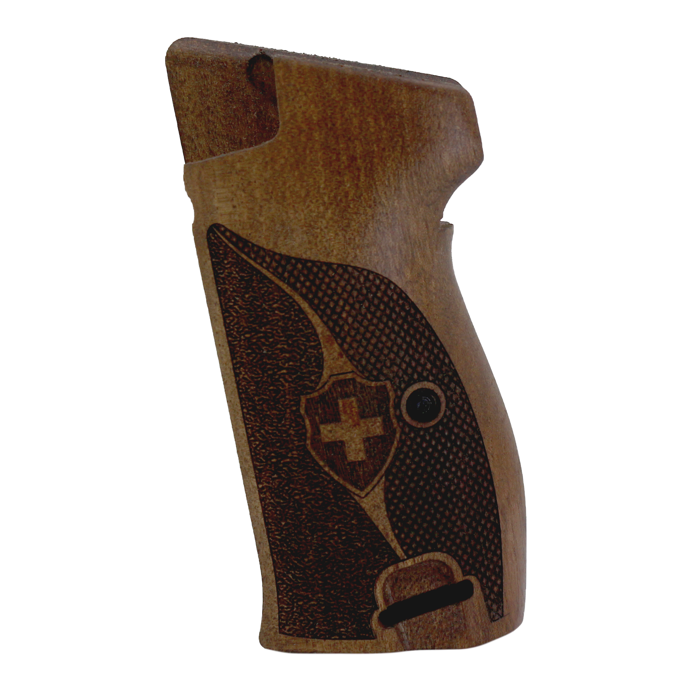 Sig P210-1 / P210-4 / P210-5 / P210-6 / DK M49 - With Lanyard Ring (Kordon Halkalı) Ceviz Ağacı Lazer Logo 