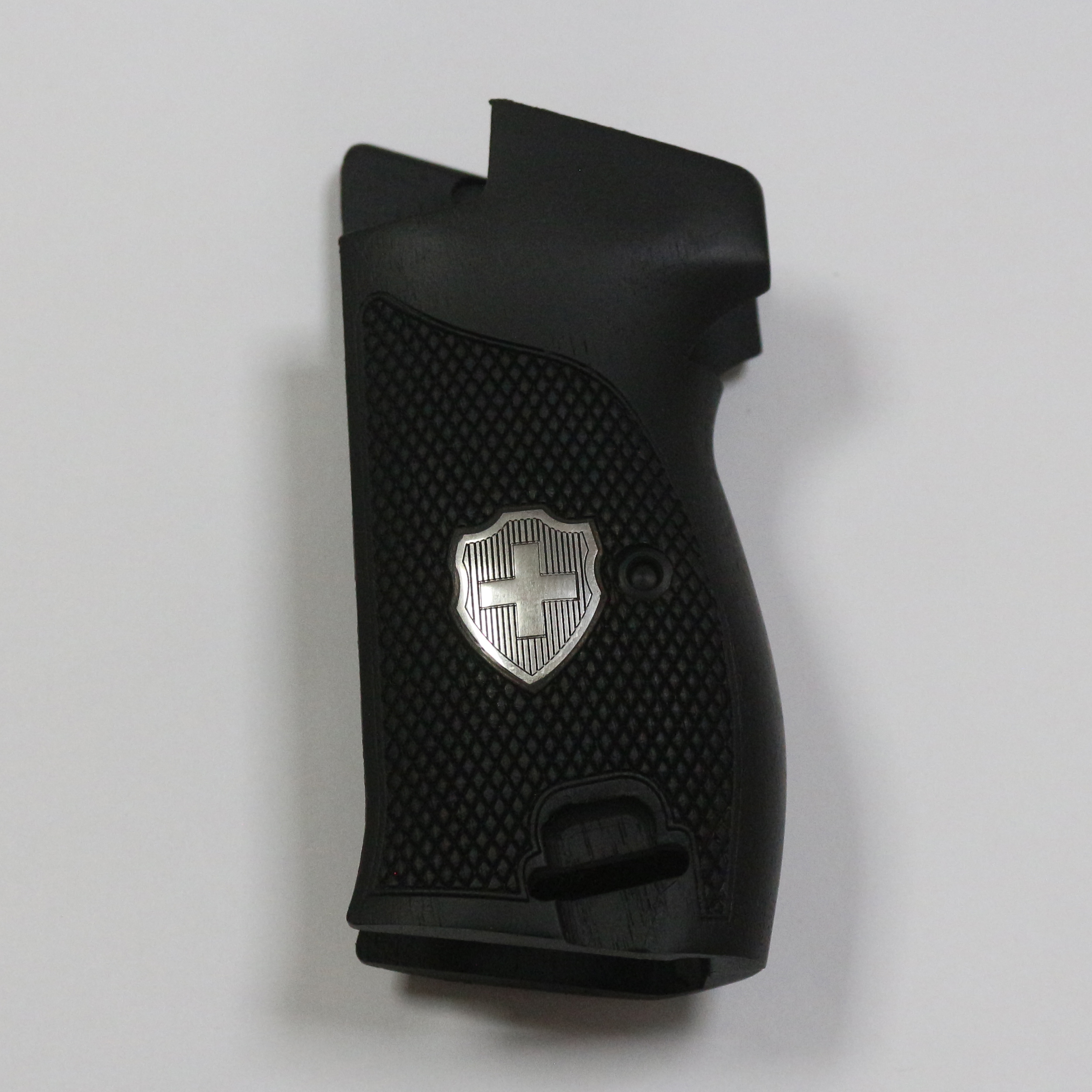 Sig P210-1 / P210-4 / P210-5 / P210-6 / DK M49 - With Lanyard Ring (Kordon Halkalı) Ceviz Ağacı (Siyah Boyalı) Gümüş Logo 
