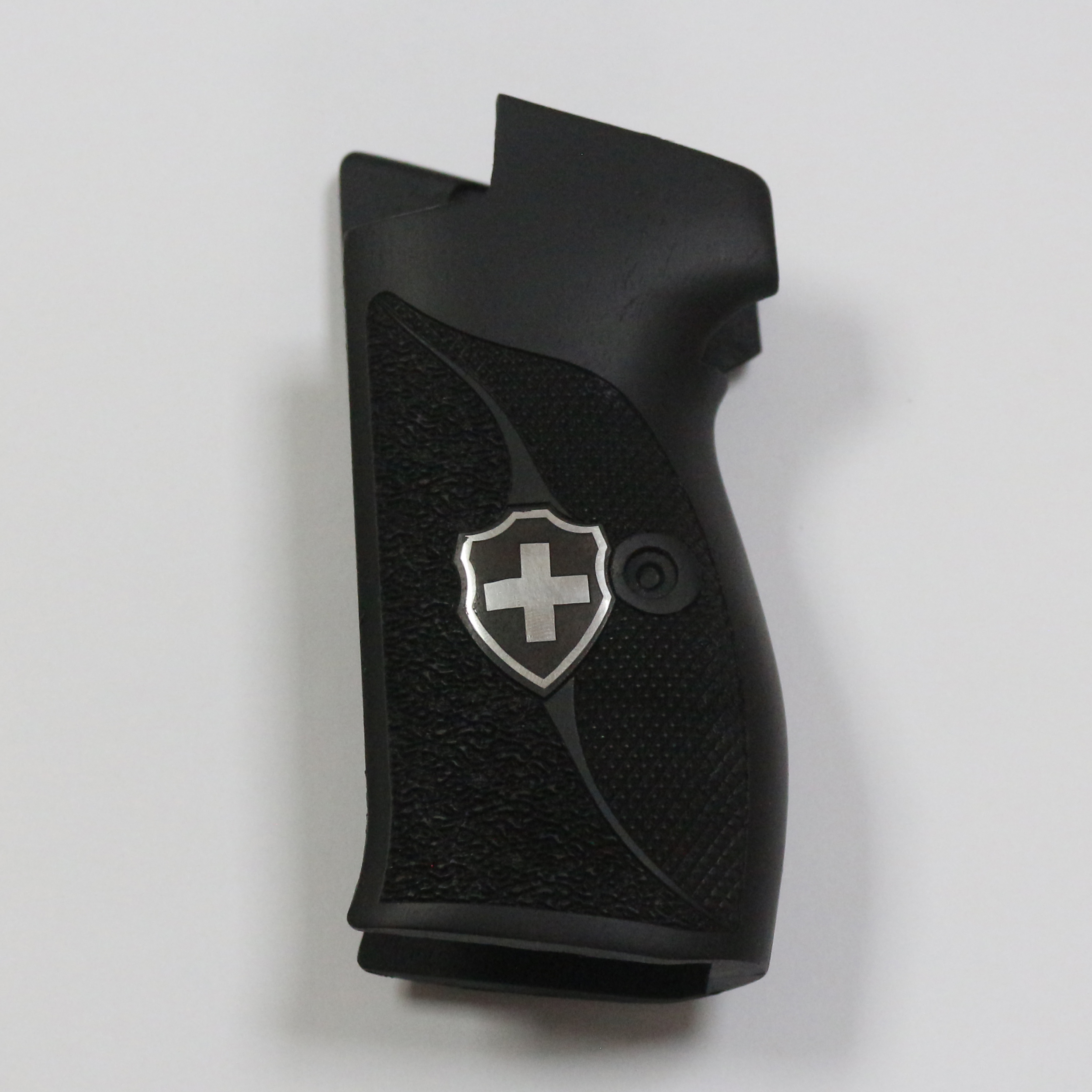 Sig P210-1 / P210-4 / P210-5 / P210-6 / DK M49 - With Lanyard Ring (Kordon Halkalı) Ceviz Ağacı (Siyah Boyalı) Gümüş + Mine Logo 