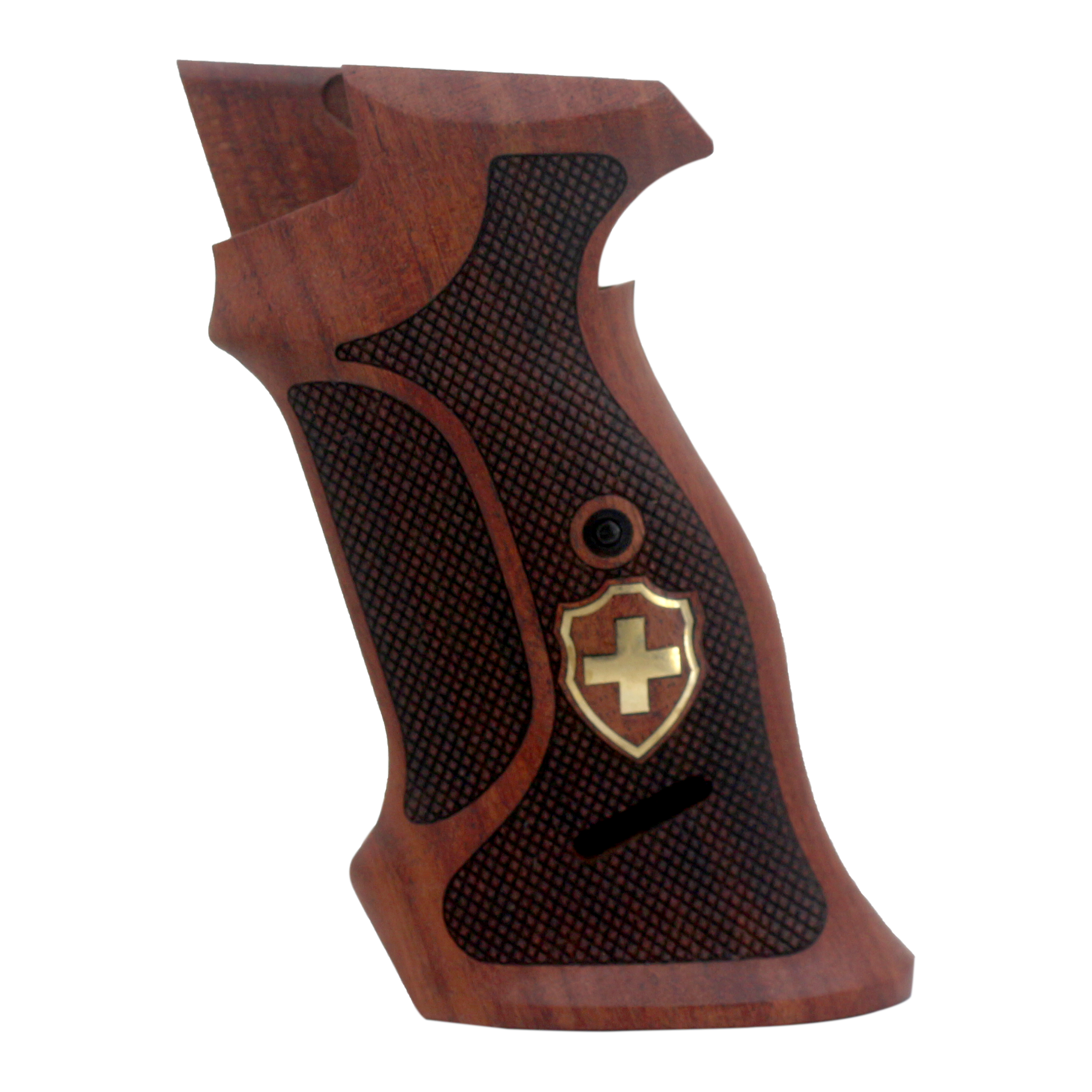 Sig P210-1 / P210-4 / P210-5 / P210-6 / DK M49 - With Lanyard Ring (Kordon Halkalı) Gül Ağacı Pirinç Logo 