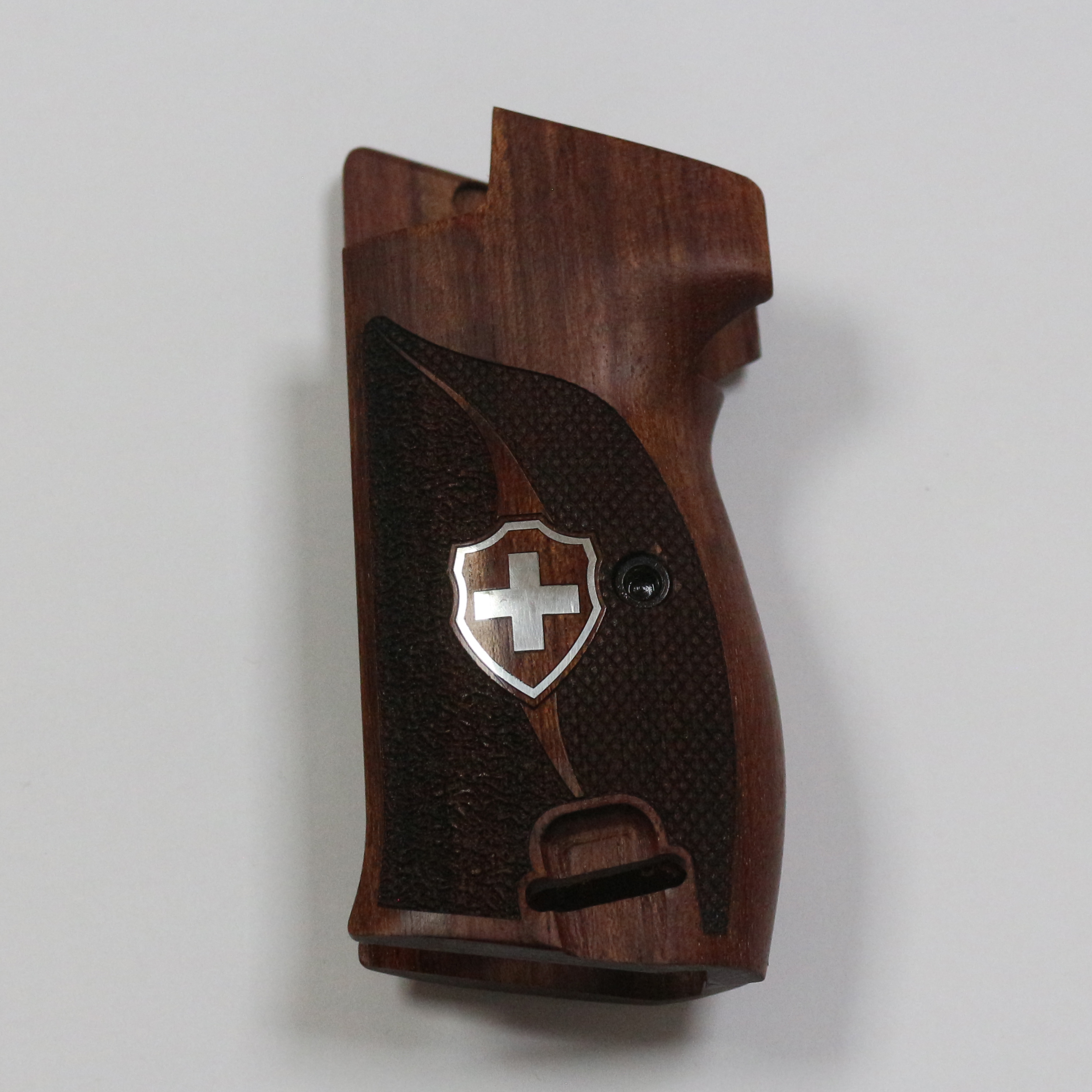 Sig P210-1 / P210-4 / P210-5 / P210-6 / DK M49 - With Lanyard Ring (Kordon Halkalı) Gül Ağacı Gümüş Logo 