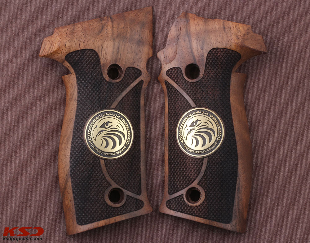 Sig Sauer P226 / P226 SL / P226 Sport / P226 Sport II / P226 Sport II SL / P226 Sport II SL PPC Ceviz Ağacı Pirinç + Mine Logo 