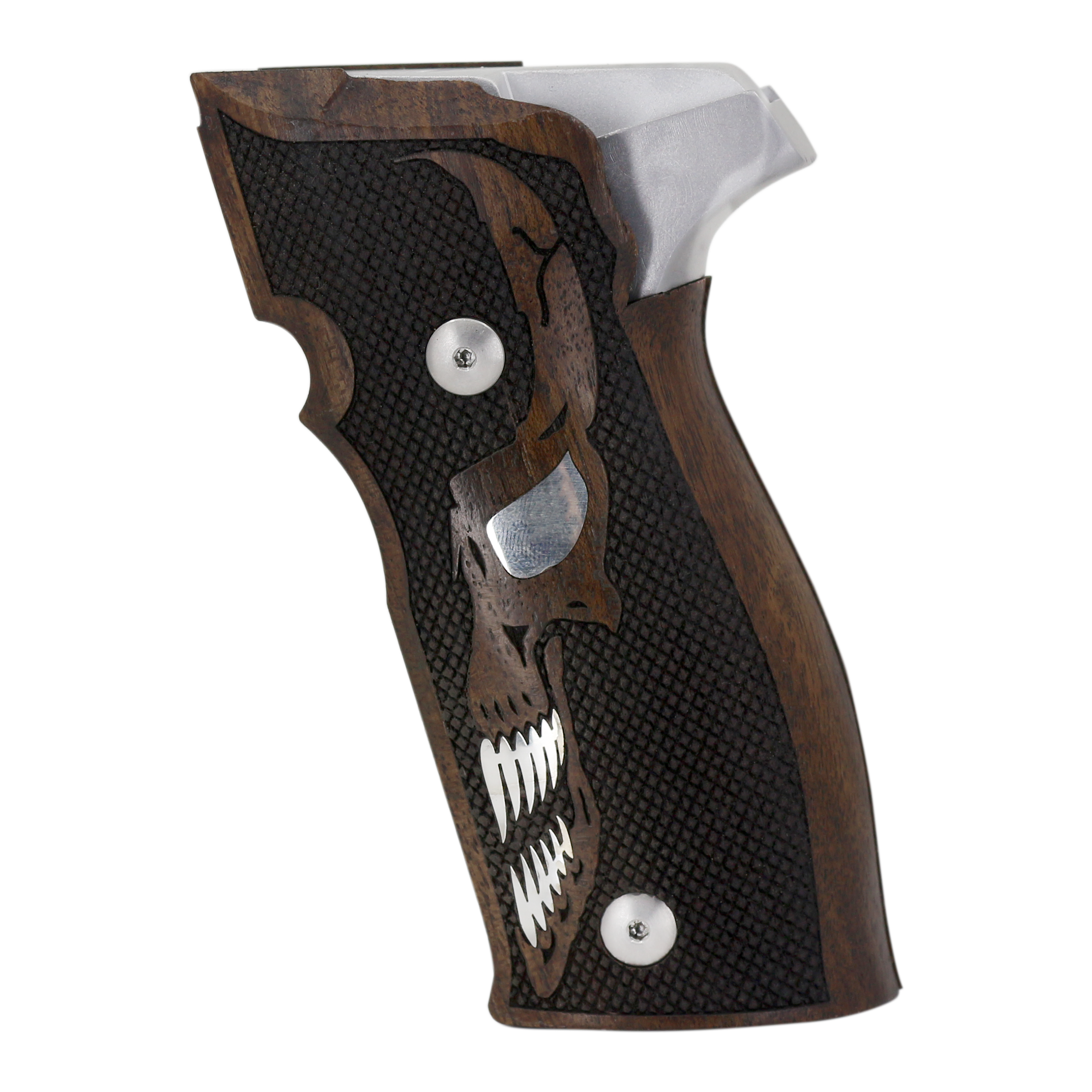Sig Sauer X-Five P226 / X-Five SO / X-Five AL / X-Six / X-Six AL Ceviz Ağacı Gümüş Logo 