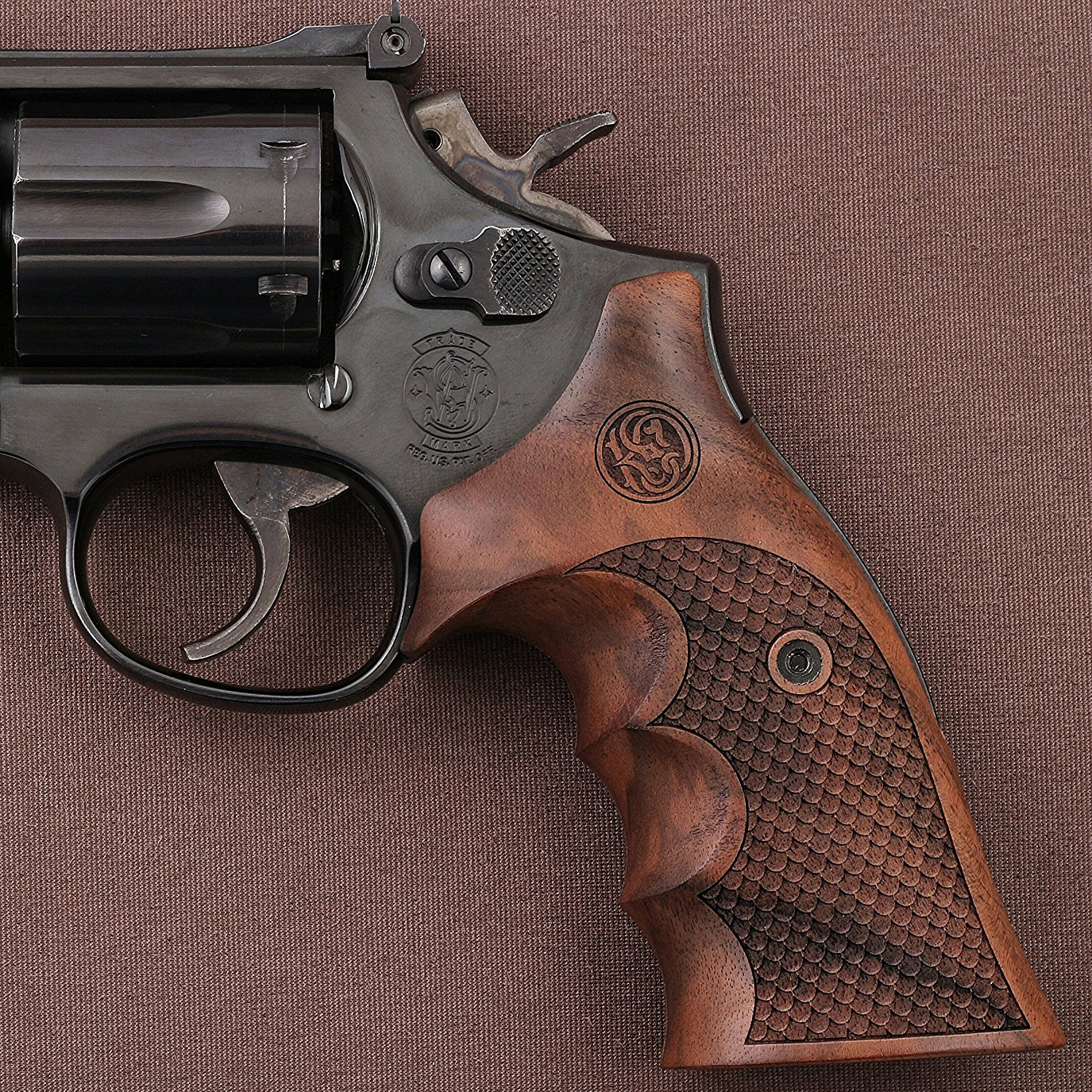Smith Wesson K/L - Frame Square Butt Ceviz Ağacı Lazer Logo 