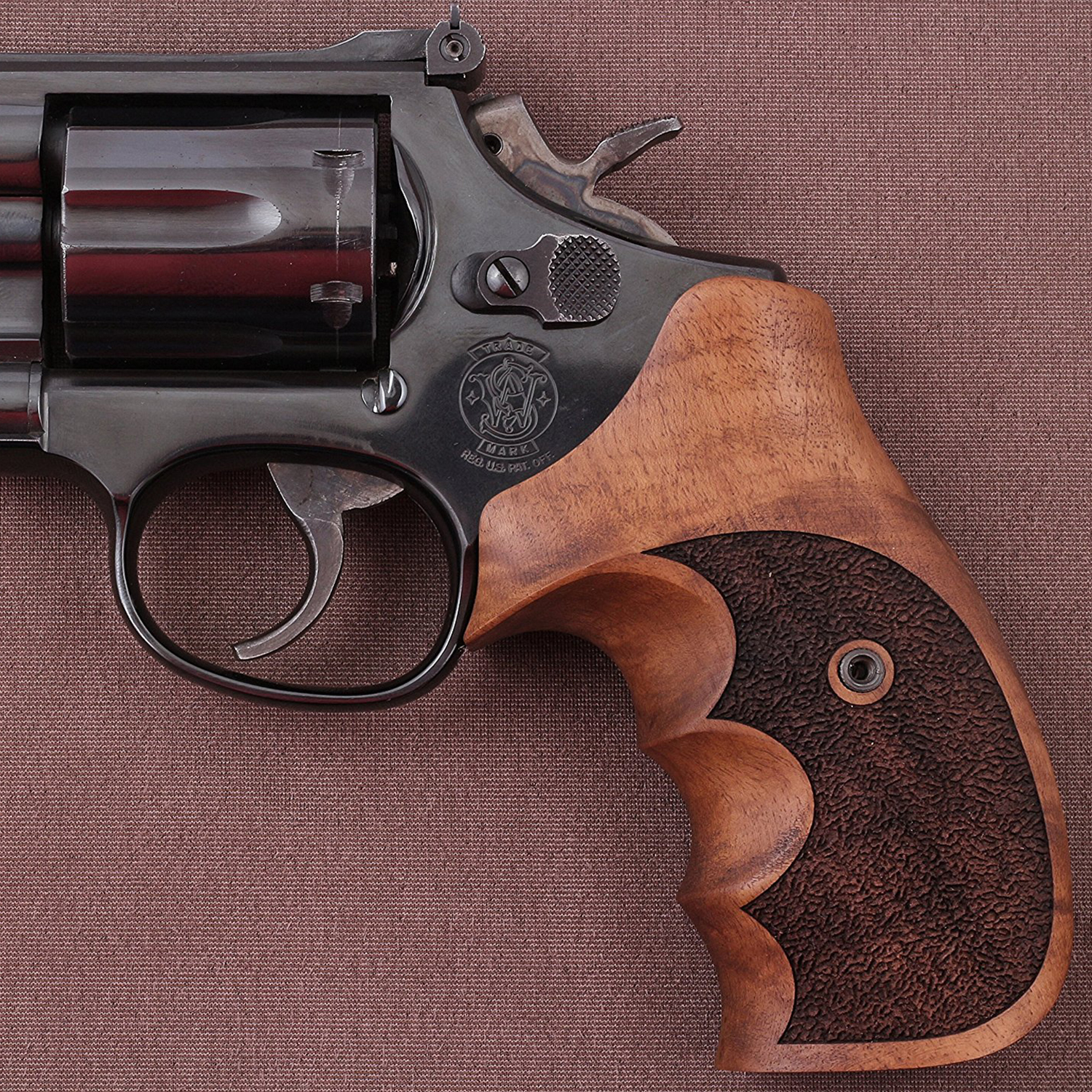 Smith Wesson K/L/X - Frame Round Butt Ceviz Ağacı Lazer Logo 