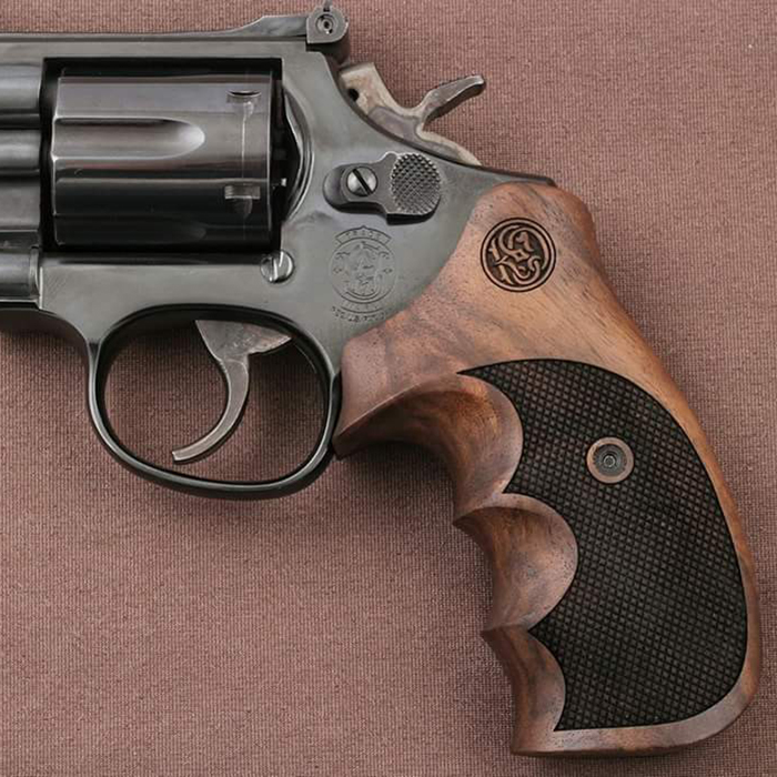 Smith Wesson K/L/X - Frame Round Butt Ceviz Ağacı Lazer Logo 