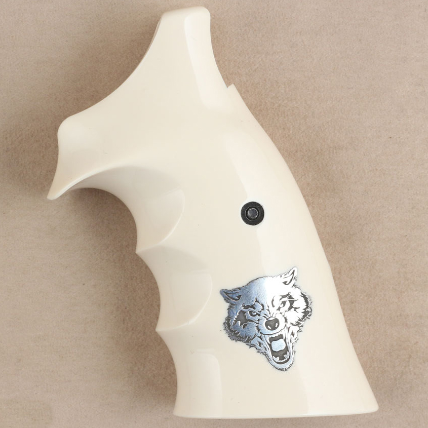 Smith Wesson K/L/X - Frame Round Butt Fildişi Akrilik Gümüş Logo 