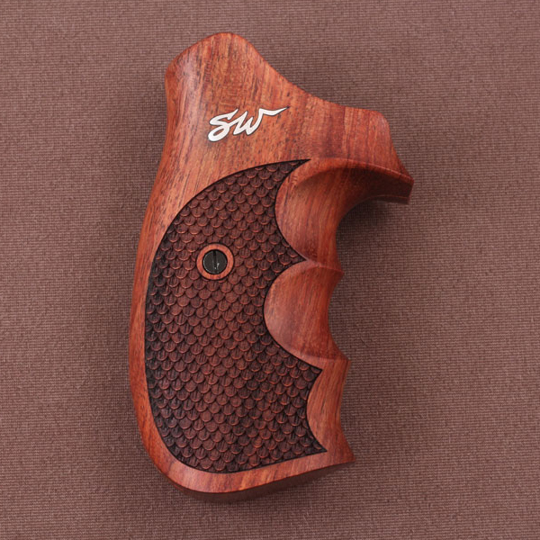 Smith Wesson K/L/X - Frame Round Butt Gül Ağacı Gümüş Logo 