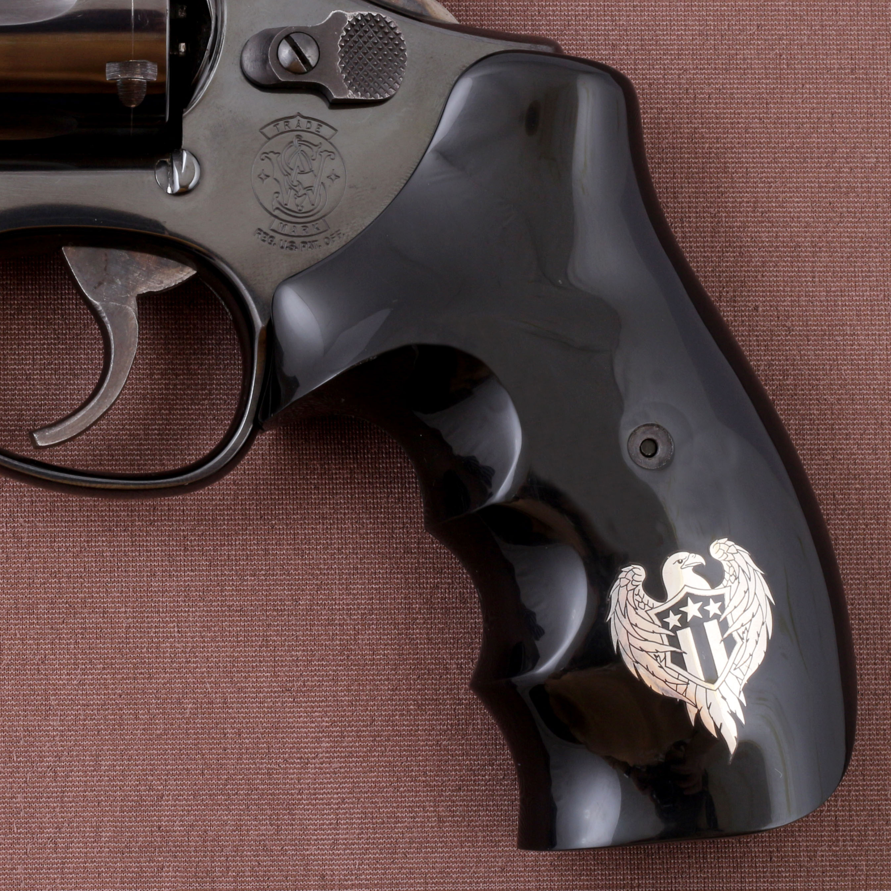 Smith Wesson K/L/X - Frame Round Butt Siyah Akrilik Gümüş Logo 